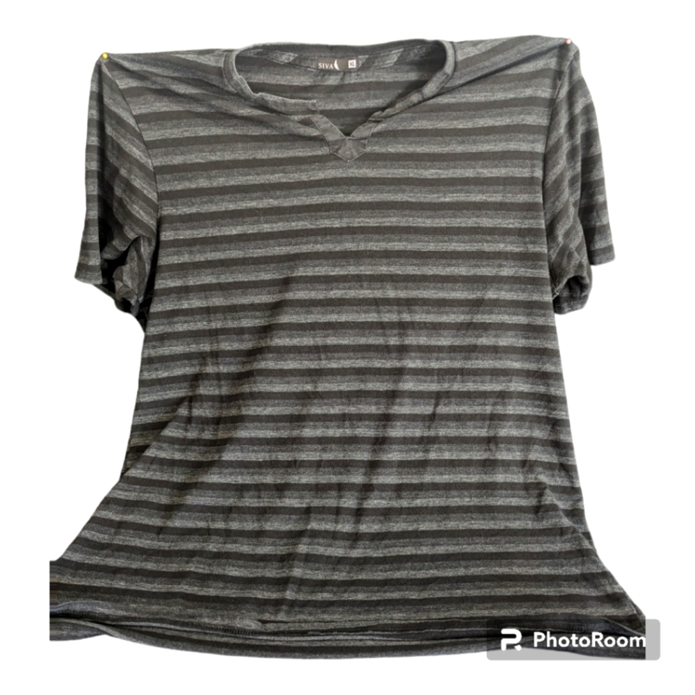 Men's Siva striped short sleeves shirt size XL